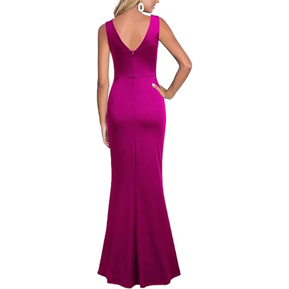 👗Red Carpet Glam! V-Neck Slit Dress w/ Thigh-High Split✨ Sexy Evening Gown💫 Bodycon Long Dress | Cocktail Party TikTok Viral 👗Red Carpet Glam! V-Neck Slit Dress w/ Thigh-High Split✨ Sexy Evening Gown💫 Bodycon Long Dress | Cocktail Party TikTok Viral